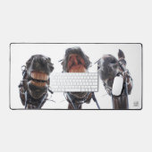 Paarden in de mond gekeken. 3 paarden lachend. デスクマット (キーボード&マウス)