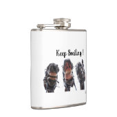 Paarden in de mond gekeken. 3 paarden lachend. フラスク (右)