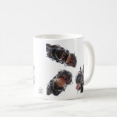 Paarden in de mond gekeken. 3 paarden lachend, hum コーヒーマグカップ (正面右)