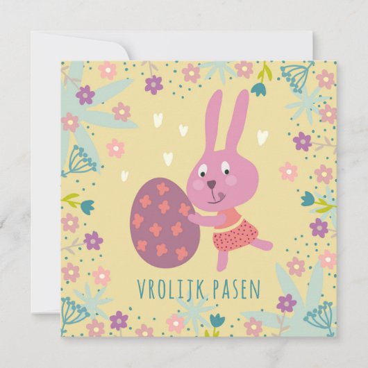 Paashaasje met chocolade ei カード (正面)