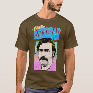 Pablo Escobar 90sスタイルレトログラフィックデザイン Tシャツ