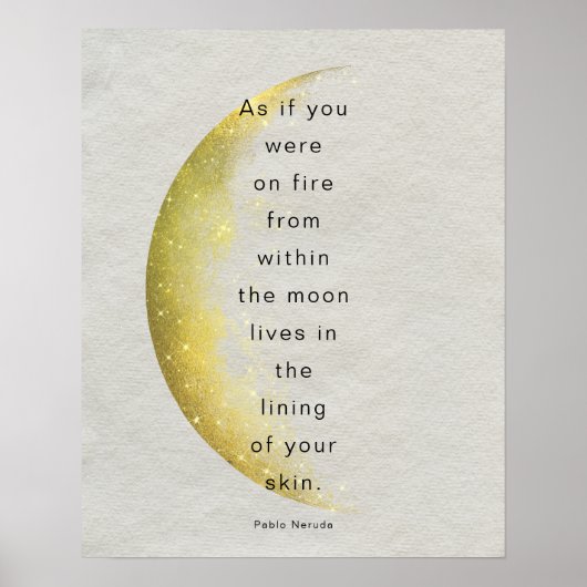 Pablo Neruda Celestial Poem Poster ポスター (正面)