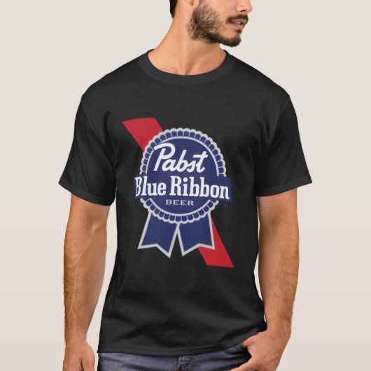 Pabstブルーリボンミッションステートバックプリント Tシャツ (正面)