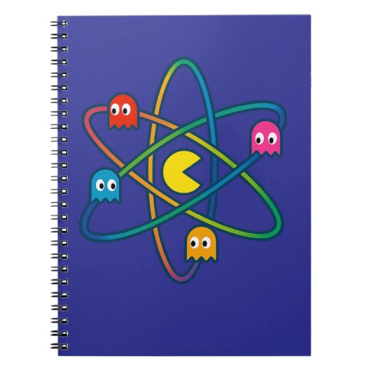 Pac-Atomic Universe – Retro Gaming Art Sticker ノートブック (正面)