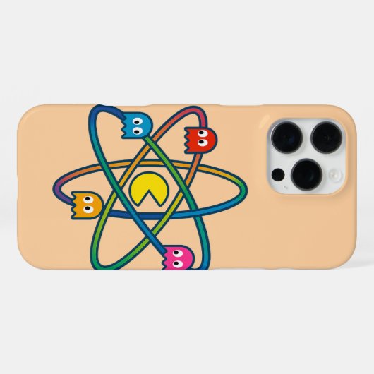 Pac-Atomic Universe – Retro Gaming Art Sticker iPhoneケース (裏面横)