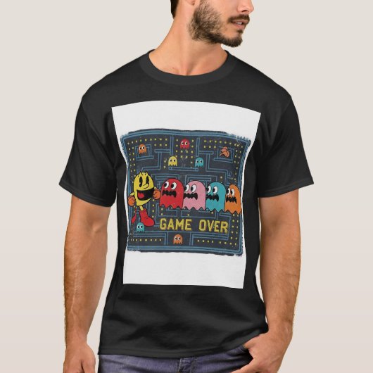 Pac-Man Game Over T-Shirt – Retro Arcade Gaming Te Tシャツ (正面)