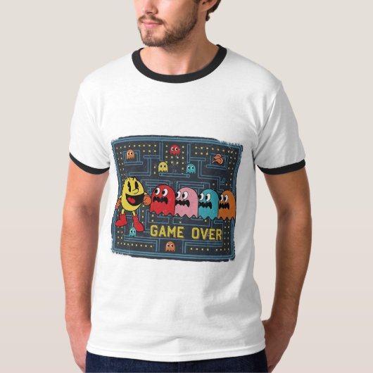 Pac-Man Game Over T-Shirt – Retro Arcade Gaming Te Tシャツ (正面)