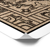 Pacal's Sarcophagus – 古代マヤ彫刻 ポスター (角)