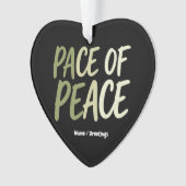 Pace of Peace Green Slow Living Mindfulness Mantra オーナメント (正面)