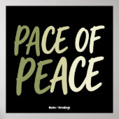 Pace of Peace Green Slow Living Mindfulness Mantra ポスター (正面)
