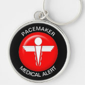 Pacemaker Medical Alert - Button Keychain キーホルダー (正面)