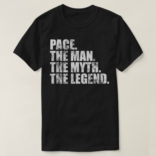 PacePaceファミリー名Pace姓P Tシャツ (デザイン正面)