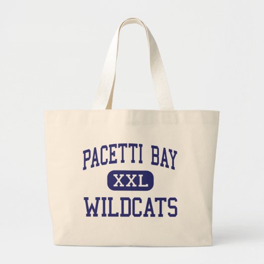 Pacetti湾の山猫の中間セント・オーガスチン ラージトートバッグ (正面)