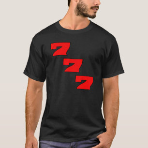 Pachiのパチンコの記号777のワイシャツ Tシャツ