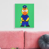 Pachycephalosaurus警察官。 キャンバスプリント (インサイチュ (リビング))