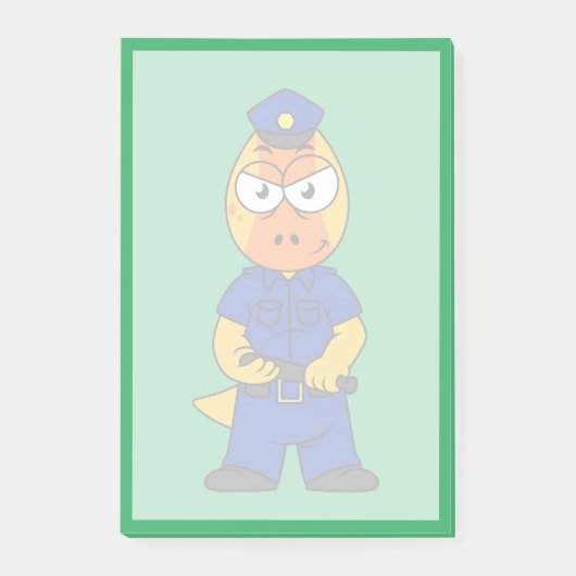 Pachycephalosaurus警察官。 ポストイット (正面)