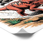 Pachyrhinosaurus passing a Carnotaurus ポスター (角)