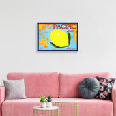 Pacific Brand Packed by Johnston Fruit Co 1917 キャンバスプリント (インサイチュ (リビング))