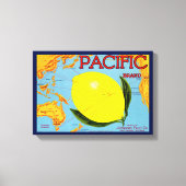 Pacific Brand Packed by Johnston Fruit Co 1917 キャンバスプリント (正面)