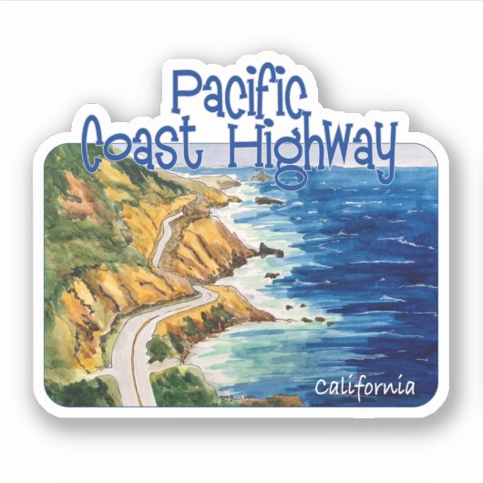 Pacific Coast Highway 1, California シール (正面)