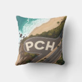 Pacific Coast Highway Aerial Travel Art クッション (裏面)
