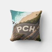 Pacific Coast Highway Aerial Travel Art クッション (正面)
