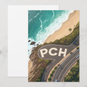 Pacific Coast Highway Aerial Travel Art シーズンカード (正面/裏面)