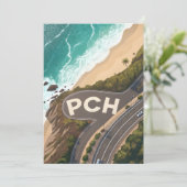 Pacific Coast Highway Aerial Travel Art シーズンカード (スタンド正面)