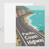 Pacific Coast Highway Graphic Travel Art シーズンカード (正面/裏面)