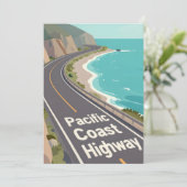 Pacific Coast Highway Graphic Travel Art シーズンカード (スタンド正面)
