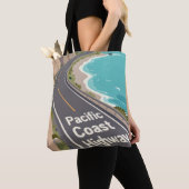 Pacific Coast Highway Graphic Travel Art トートバッグ (クローズアップ)