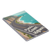 Pacific Coast Highway Graphic Travel Art ノートブック (右側)