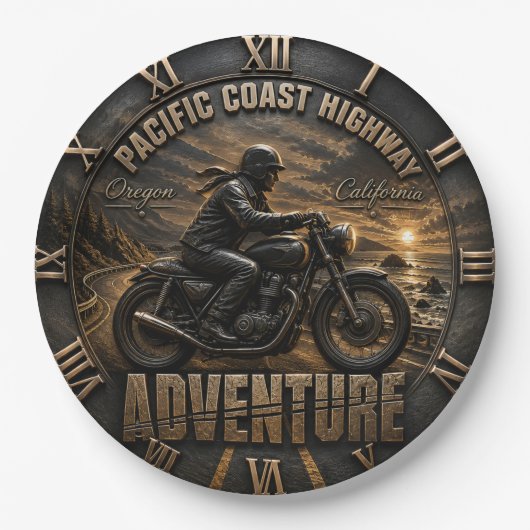 Pacific Coast Highway Motorcycle  ペーパープレート (正面)