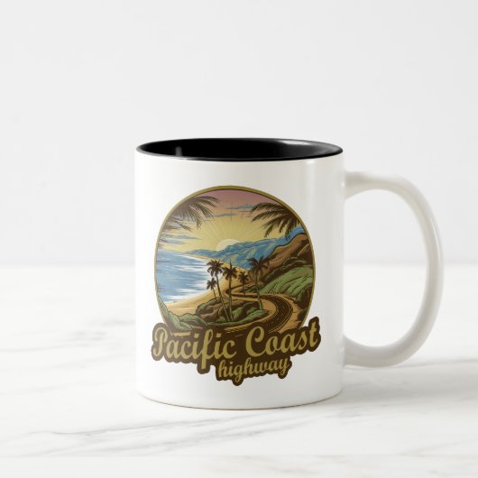 Pacific Coast Highway Retro ツートーンマグカップ (右)