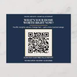 Pacific Heights Luxury Home Value QR Code Realtor ポストカード