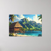Pacific island landscape 002 キャンバスプリント (正面)