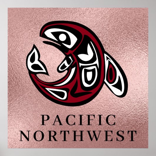 Pacific Northwest Native American Killer Whale ポスター (正面)