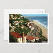 Pacific Palisades, Santa Monica CA 1950s ポストカード (正面/裏面)