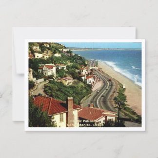 Pacific Palisades, Santa Monica CA 1950s ポストカード
