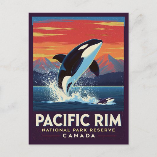 Pacific Rim National Park Orca Breaching ポストカード (正面)