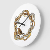 Pacific wren ラージ壁時計 (傾斜)