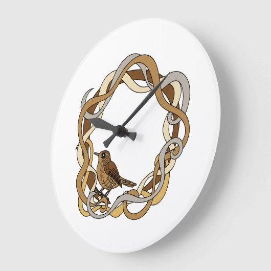 Pacific wren ラージ壁時計 (傾斜)