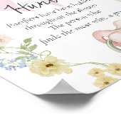 Pacifier Hunt Baby Shower Game Sign ポスター (角)