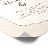 Pacifier Hunt Bebe Cafe Hand drawn Gender neutral ポスター (角)