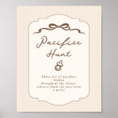 Pacifier Hunt Bebe Cafe Hand drawn Gender neutral ポスター (正面)