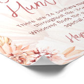 Pacifier Hunt Boho Bohemian Baby Shower Sprinkle ポスター (角)