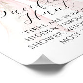 Pacifier Hunt Floral Bow Girl Baby Shower Game ポスター (角)