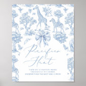 Pacifier Hunt Toile de Jouy Safari animals ポスター (正面)