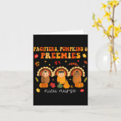 Pacifiers Pumpkins Preemies Nicu Nurse Gift  カード (黄色い花)