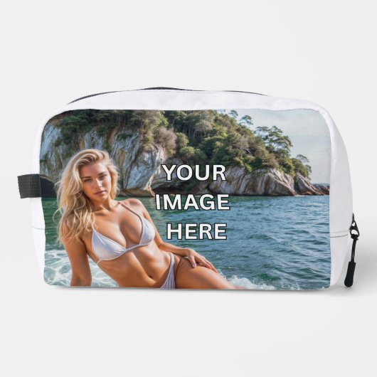 PACK! 🧼 Custom Toiletry Bag – Add Image or Text ドップキット (正面)